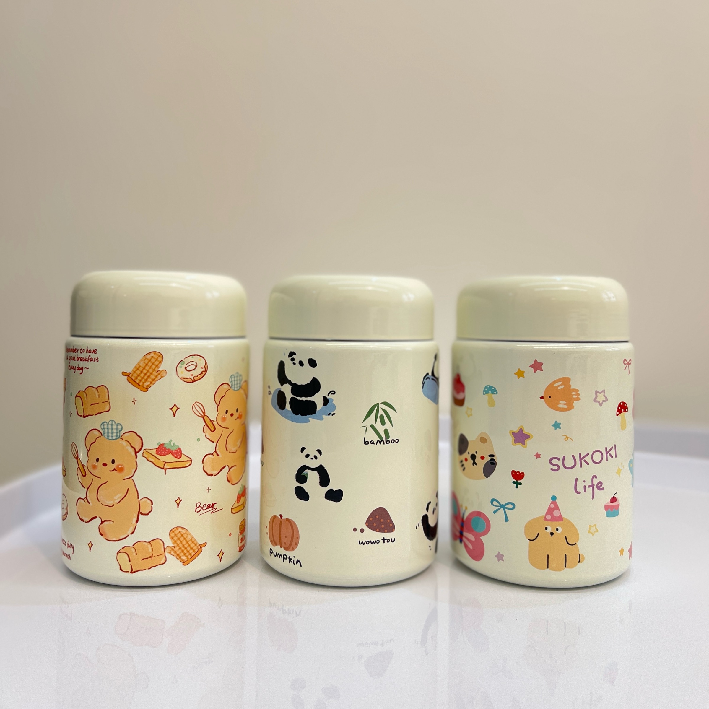 مینی تراول ماگ طرح حیوانات فانتزی برند SUKOKI